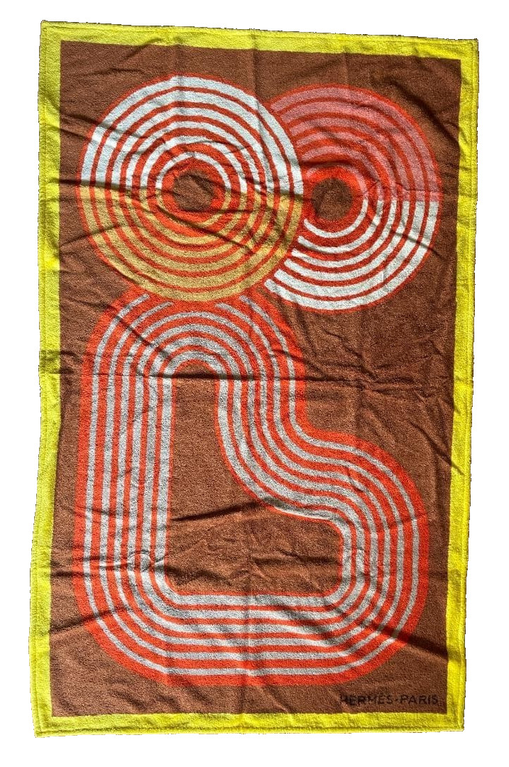 Hermes Zen au Soleil Cotton Beach Towel Reversible w/Tags Box 150 x 95 cm