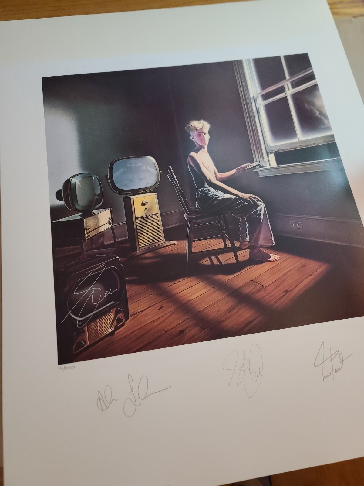 RUSH Power Windows Lithograph 1995 Geddy Lee Hand Signed 70/2500 22x28