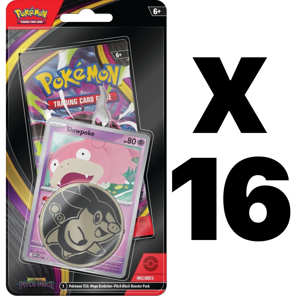 Pokémon Mega Evolution Pitch Black Checklane Blister 16-Pack Sealed Inner Case Pokémon Mega Evolution Pitch Black Checklane Blister 16-Pack Sealed Inner Case