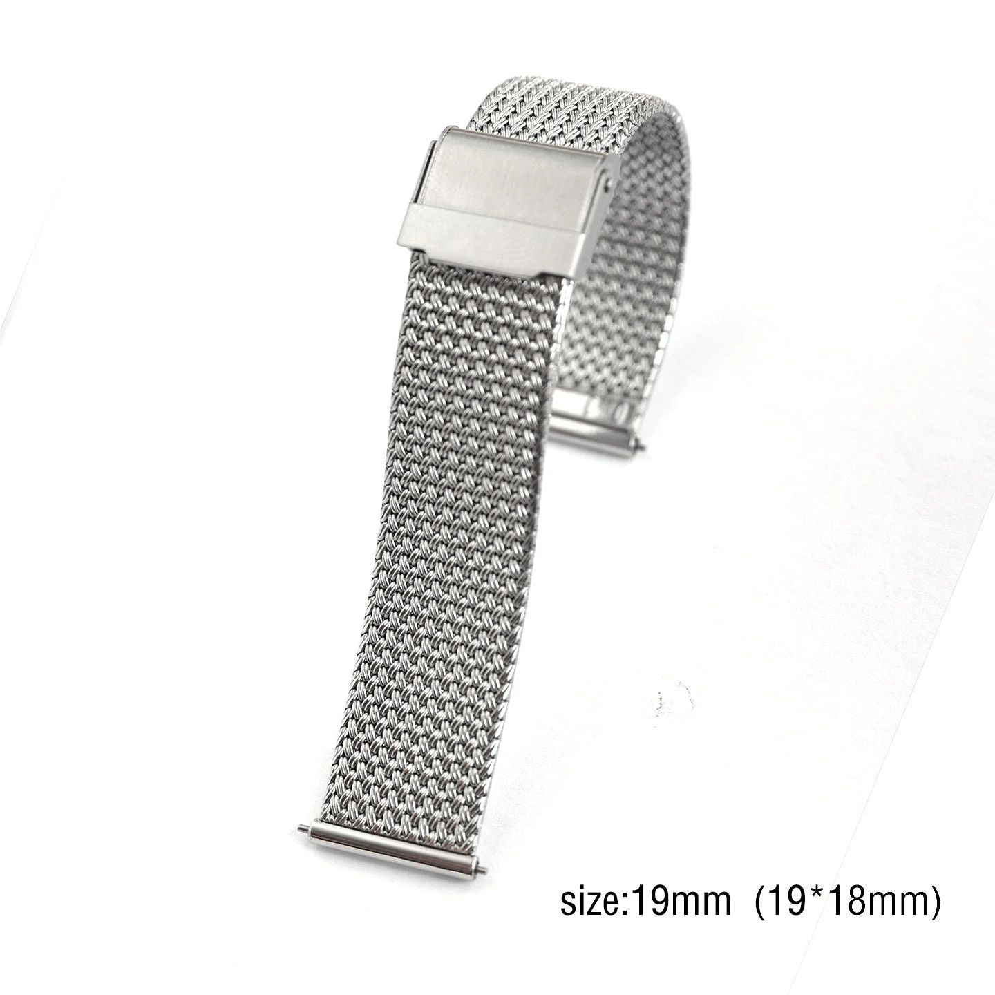 18mm 19mm Universal Watch Strap Stainless Steel Flat Milanese Mesh Wristband 18mm 19mm Universal Watch Strap Stainless Steel Flat Milanese Mesh Wristband