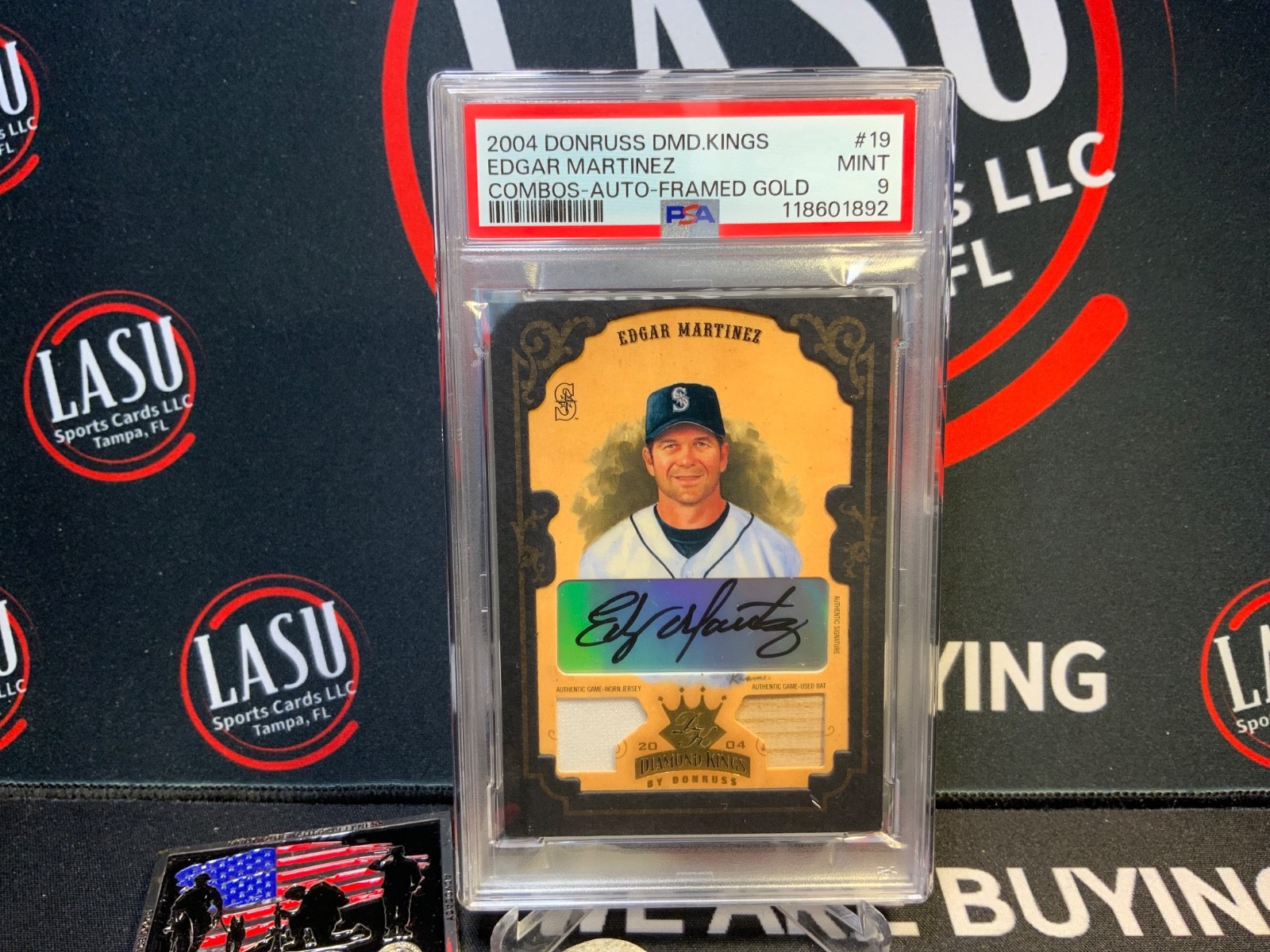 2004 Diamond Kings Framed Gold #19 Edgar Martinez 2/5 Auto PSA 9 🔥 MARINERS 2004 Diamond Kings Framed Gold #19 Edgar Martinez 2/5 Auto PSA 9 🔥 MARINERS