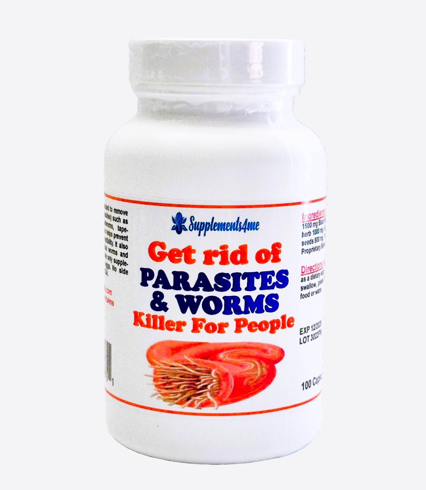 HERBAL (Dewormer) for people - (kill & flush worms & eggs) (Antiparasitic) - USA