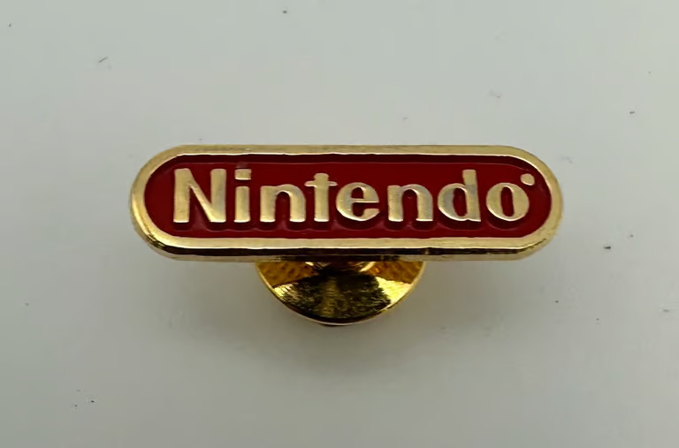 Vintage Nintendo Logo Metal Enamel Promotional Pin