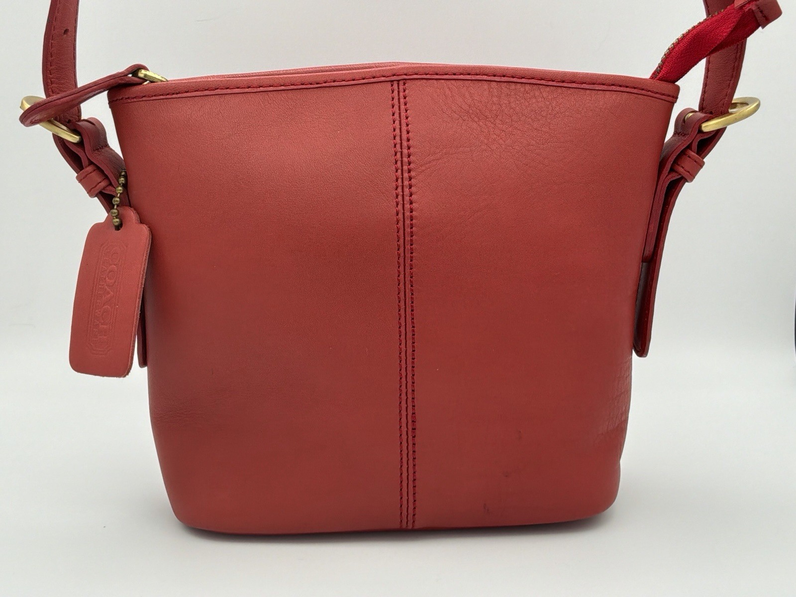 Vintage Coach 4117 Terrace Bag Red Leather Shoulder Crossbody - USA - 1992
