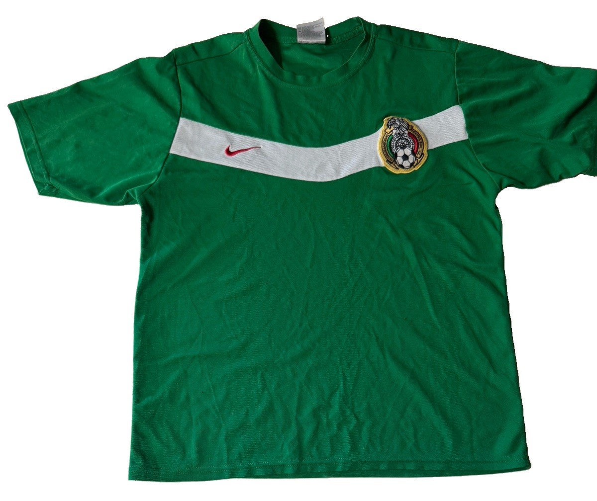 Vtg 2003 2004 2005 Nike Mexico Soccer Jersey Mens Large L Green Total 90 T90 Kit