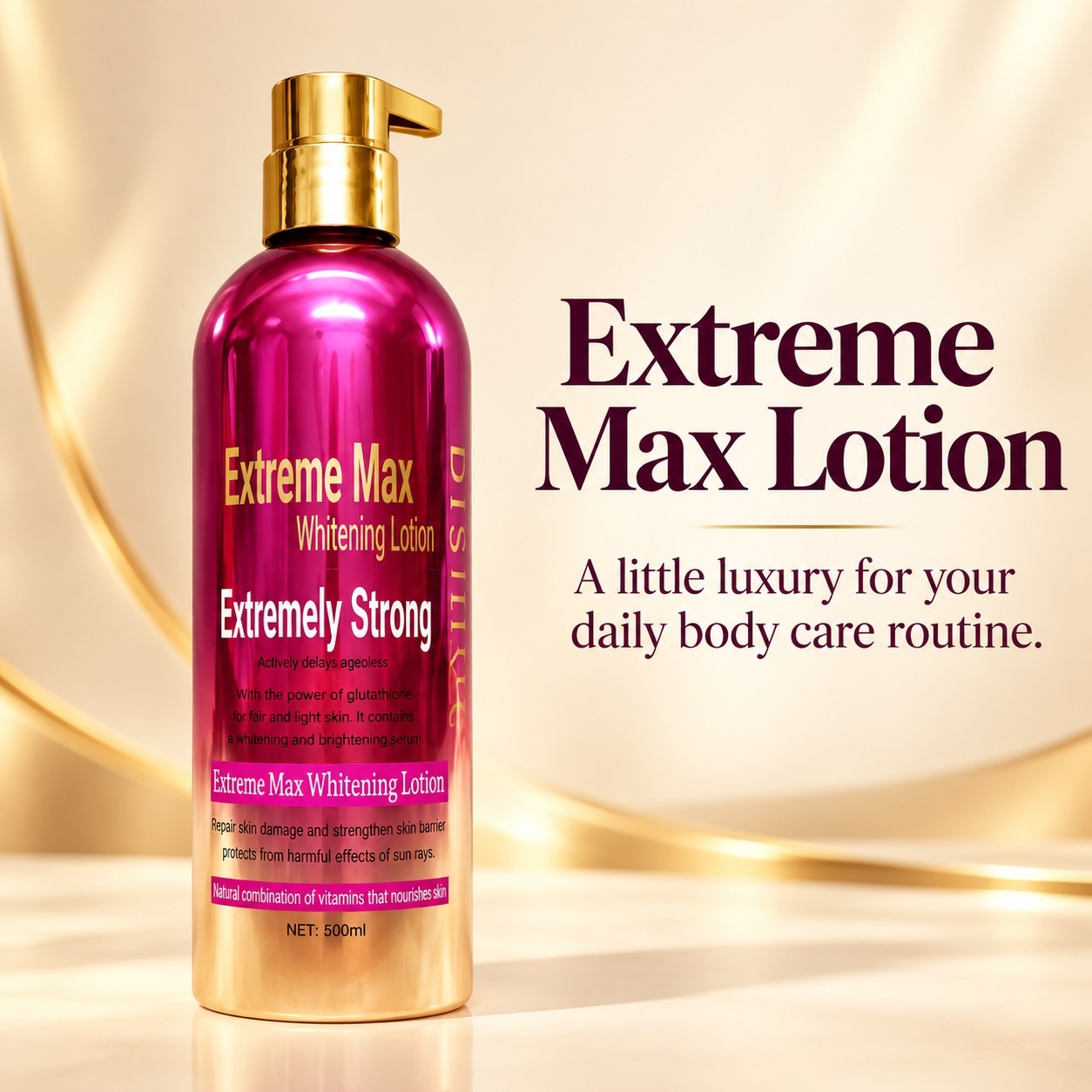 1× Bismid Extreme Max Whitening Body Lotion 500ml Original&Authentic💯