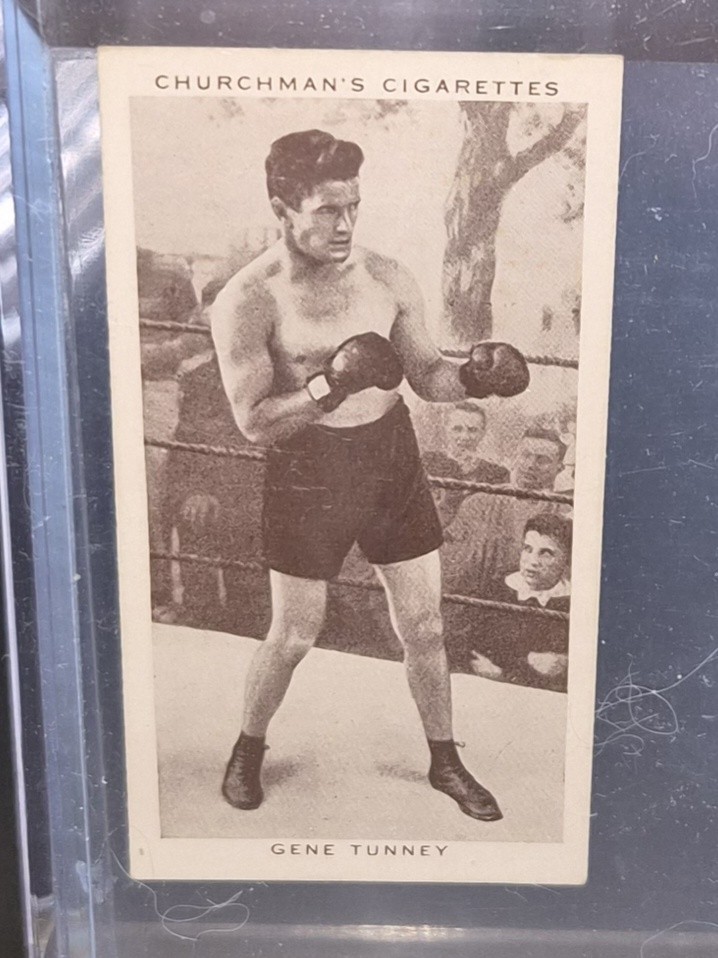 1938 Churchman\'s Cigarettes #35 Gene Tunney Vintage Boxing Card π₯π₯π₯ 1938 Churchman\'s Cigarettes #35 Gene Tunney Vintage Boxing Card π₯π₯π₯