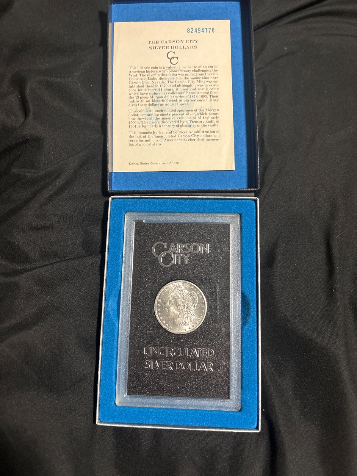 1884 CC Morgan Dollar Brilliant Uncirculated - GSA Holder