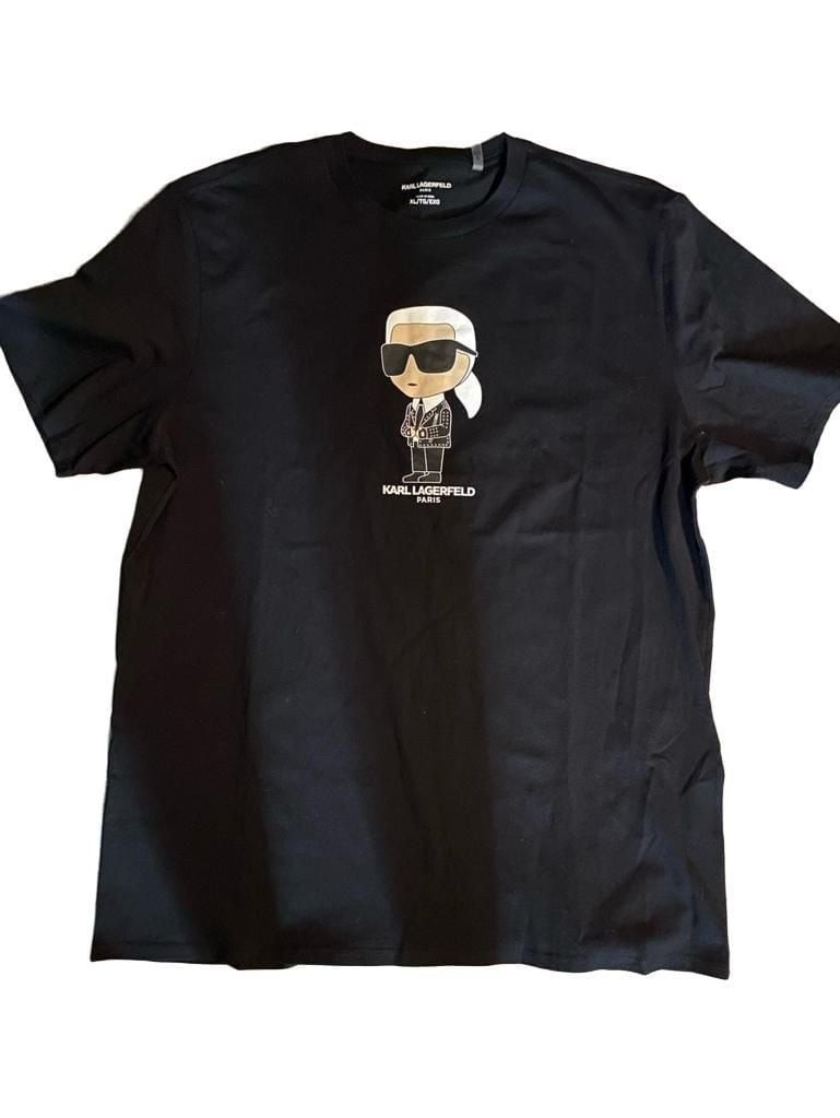 Karl Lagerfeld Paris Men\'s Karl Character Graphic T-Shirt Black XL