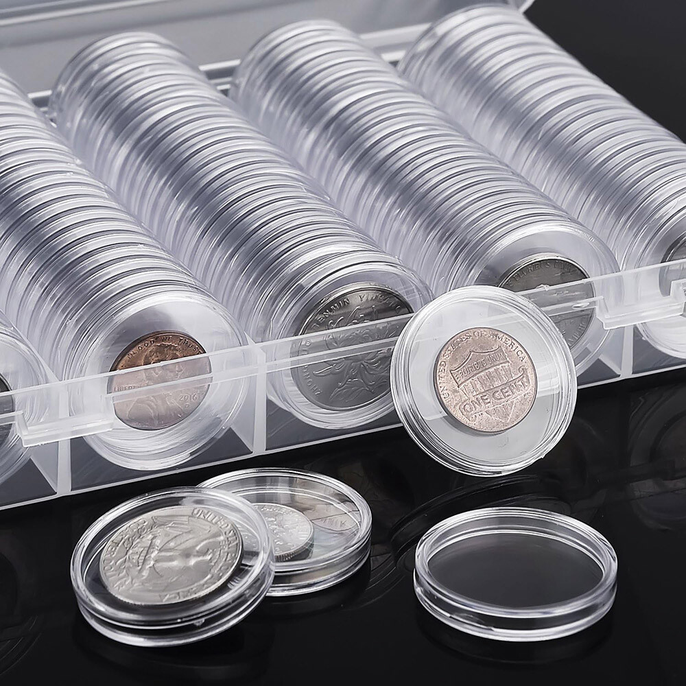 100 DIRECT FIT AIRTIGHT 30.6MM JFK HALF DOLLAR COIN HOLDERS CAPSULES