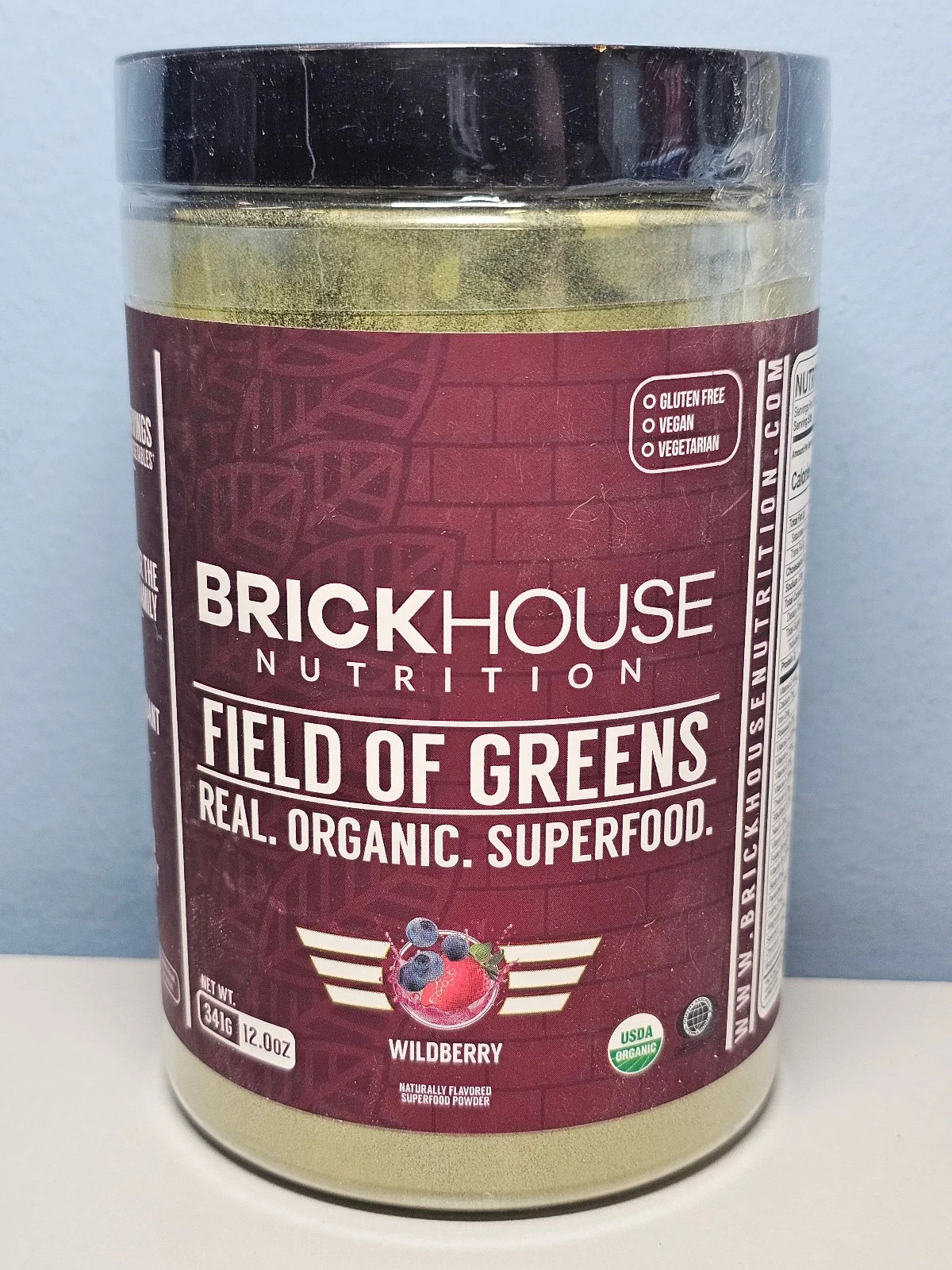 Brickhouse Nutrition Field of Greens Wildberry 12oz - Exp 11/2027 - New/Sealed Brickhouse Nutrition Field of Greens Wildberry 12oz - Exp 11/2027 - New/Sealed