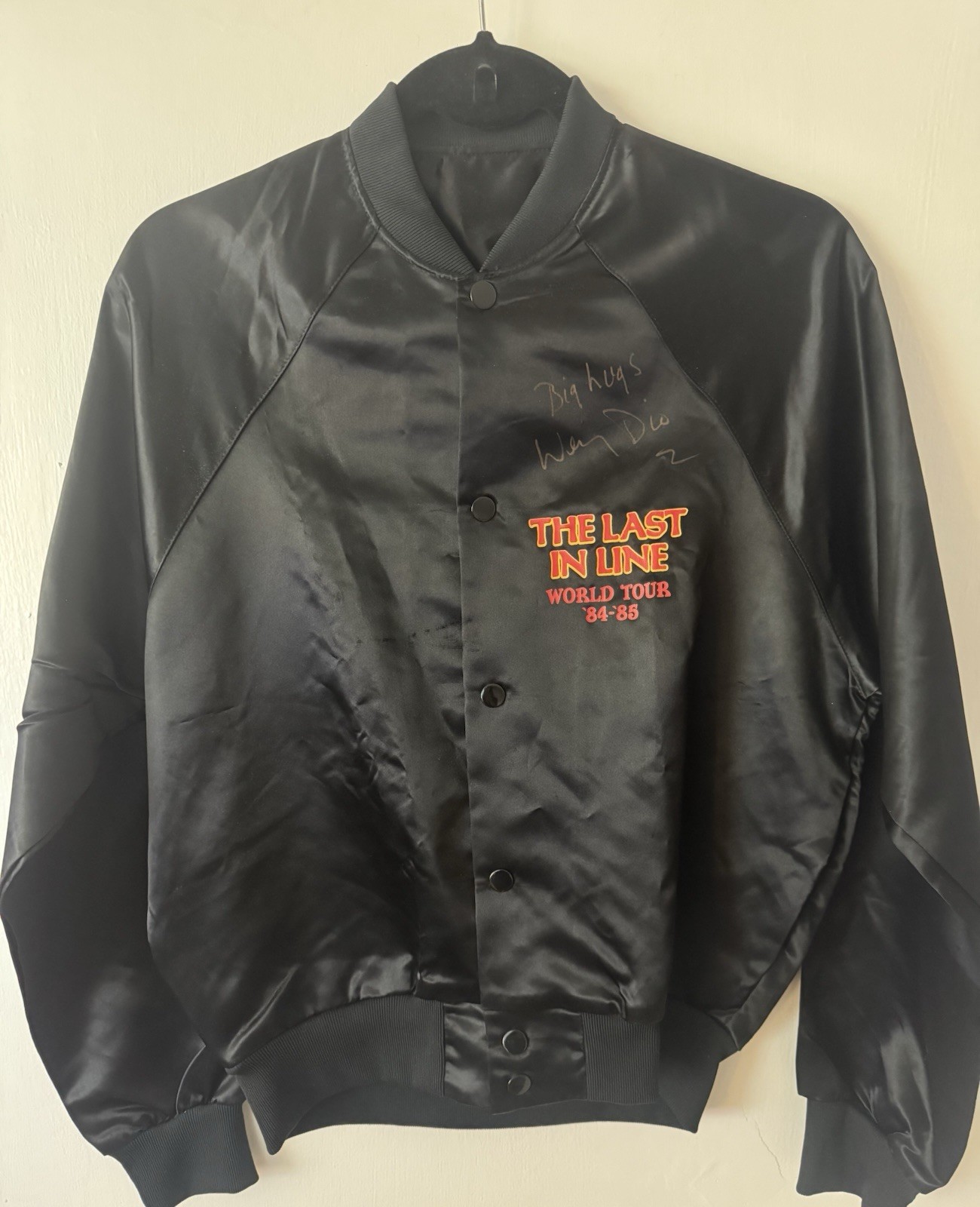 Vintage Signed 1984 The Last In Line Dio Tour Jacket Size Small