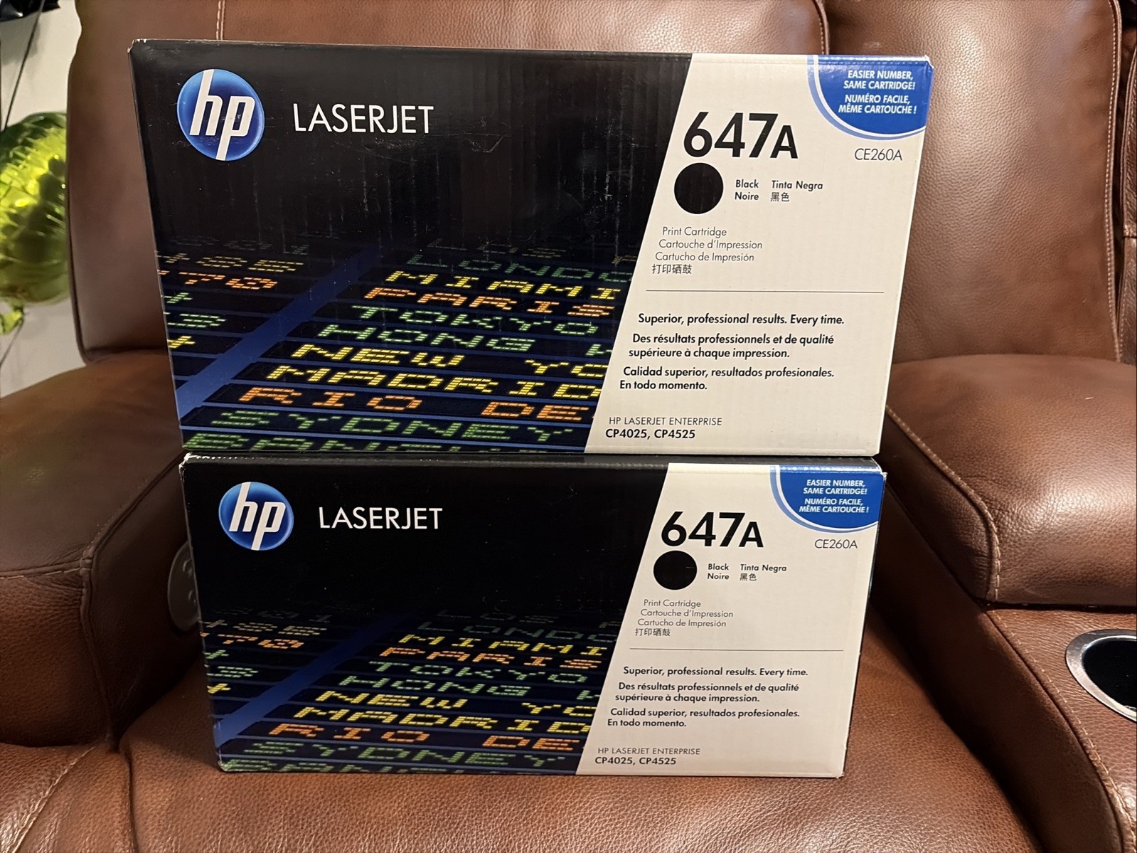 HP CE260A 647A Black Toner Cartridge LaserJet Enterprise New Lot Of 4