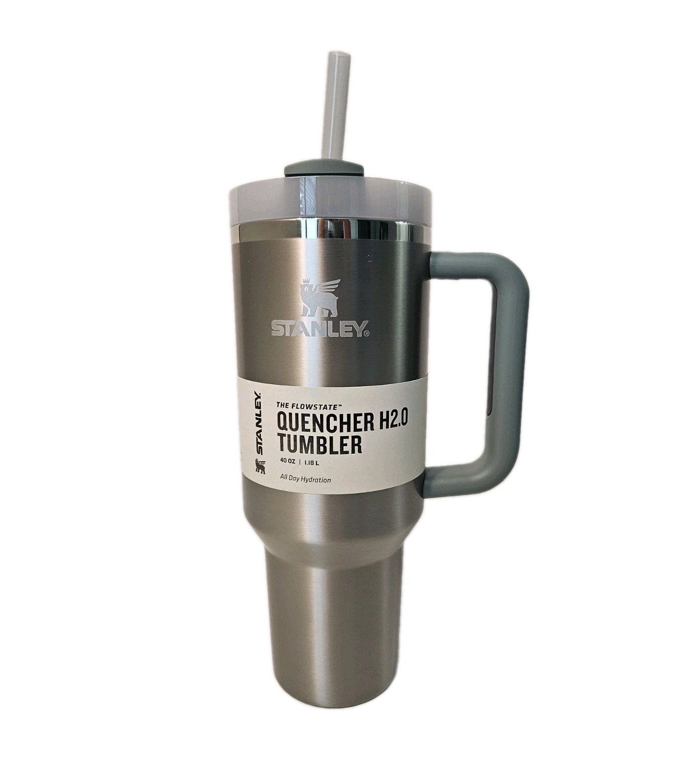 Stanley Quencher H2.0 FlowState 40 oz Tumbler Charcoal Gray New With Tags