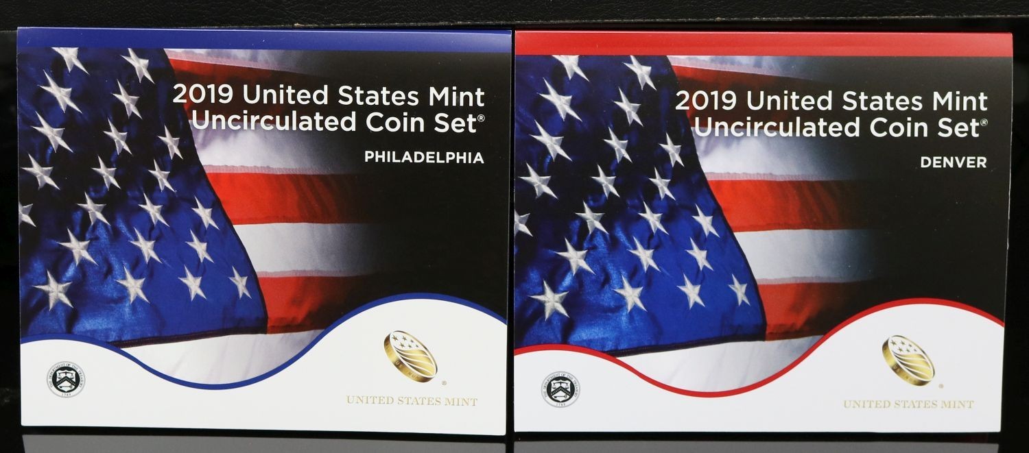 2019 P&D US Mint Set Sealed Unc in Envelopes  20 Coins OGP #1220