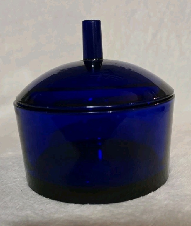 VTG MARKKU SALO PANDORA GLASS JAR MADE IN FINLAND 1980S VTG MARKKU SALO PANDORA GLASS JAR MADE IN FINLAND 1980S