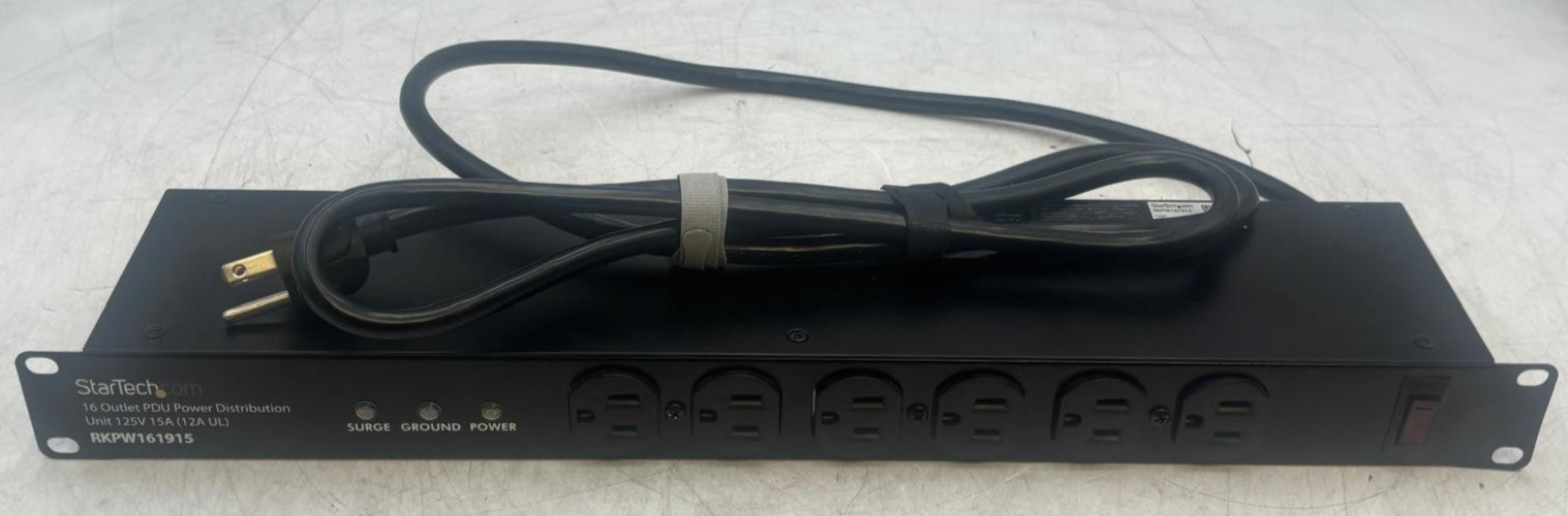 StarTech.com RKPW161915A 19in 1U Rackmount 16 Outlet PDU Power Distribution Unit