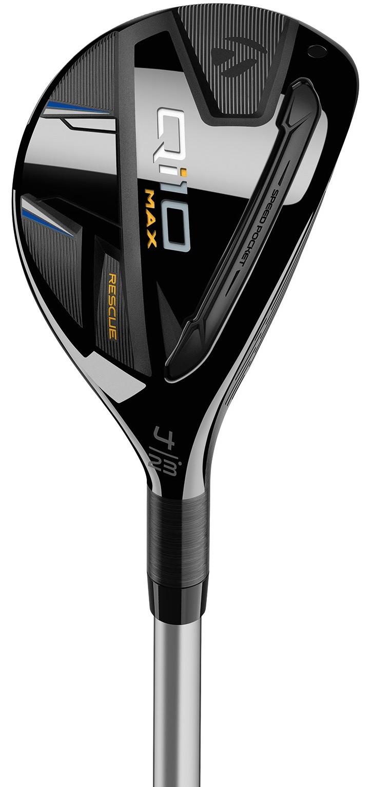 Left Hand TaylorMade Qi10 MAX Rescue 23* 4H Hybrid Reg Fuji Speeder NX TCS 50 VG