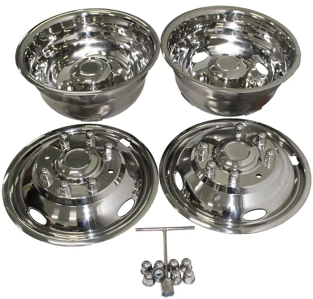 For 2005-2022 Ford F350 Semi Truck 17 inch Stainless Steel Dual Wheel Simulators For 2005-2022 Ford F350 Semi Truck 17 inch Stainless Steel Dual Wheel Simulators