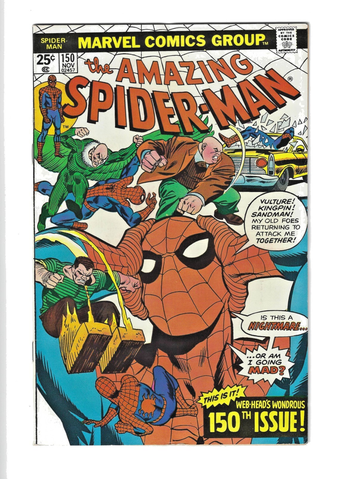 The Amazing Spider-Man #150 Marvel Comics November 1975 KEY ISSUE VF