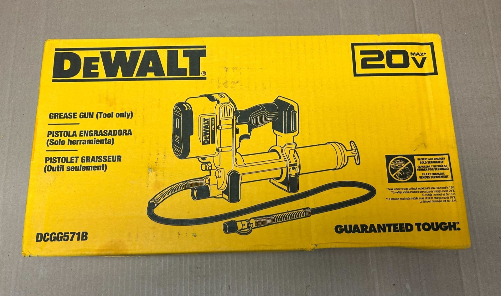 [NEW] (DCGG571B) DEWALT 20V MAX* Cordless Grease Gun (Tool Only)