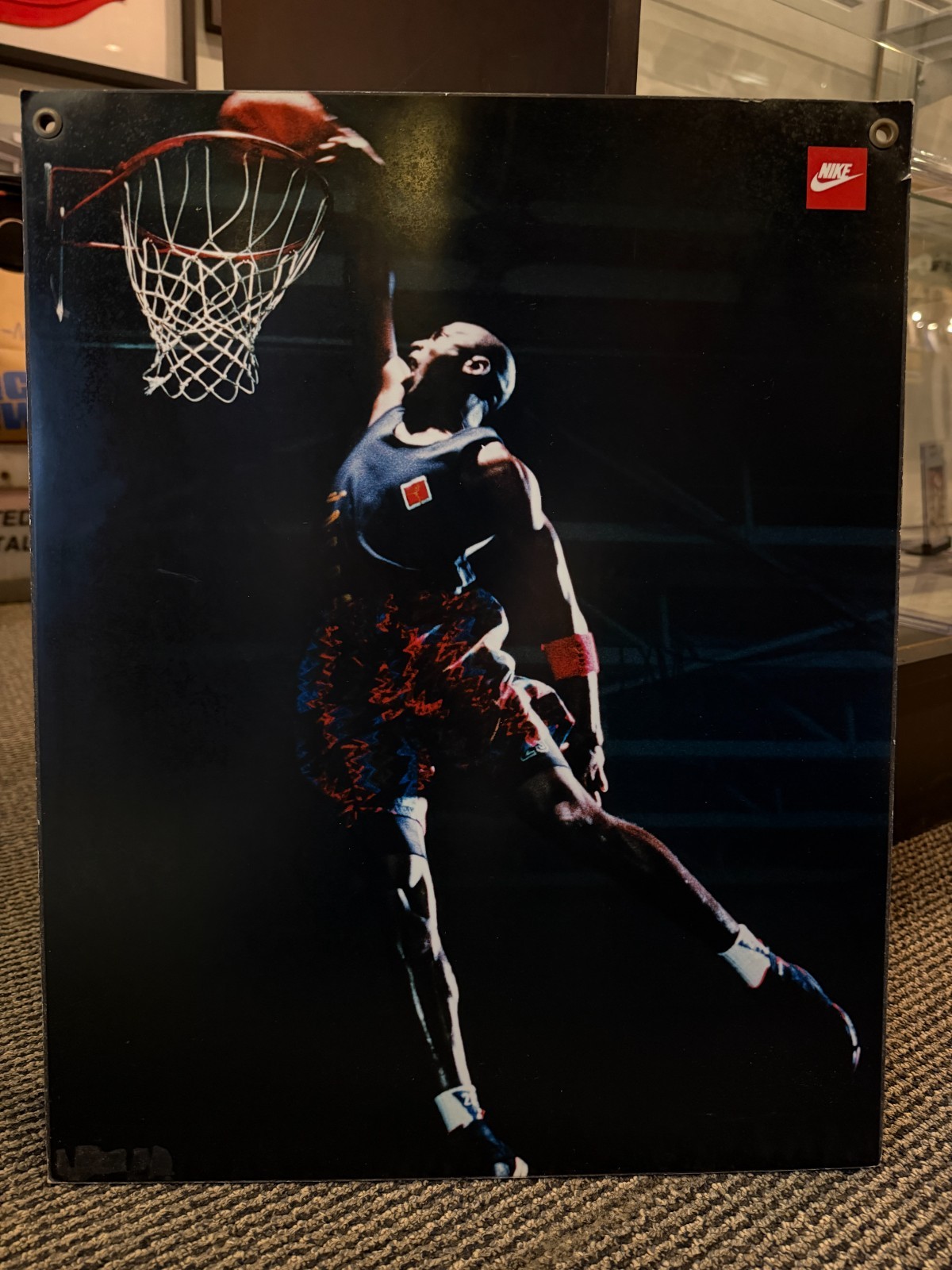 MICHAEL JORDAN CHICAGO BULLS NIKE 15.75X19.75 STORE DISPLAY GROMMETS RARE