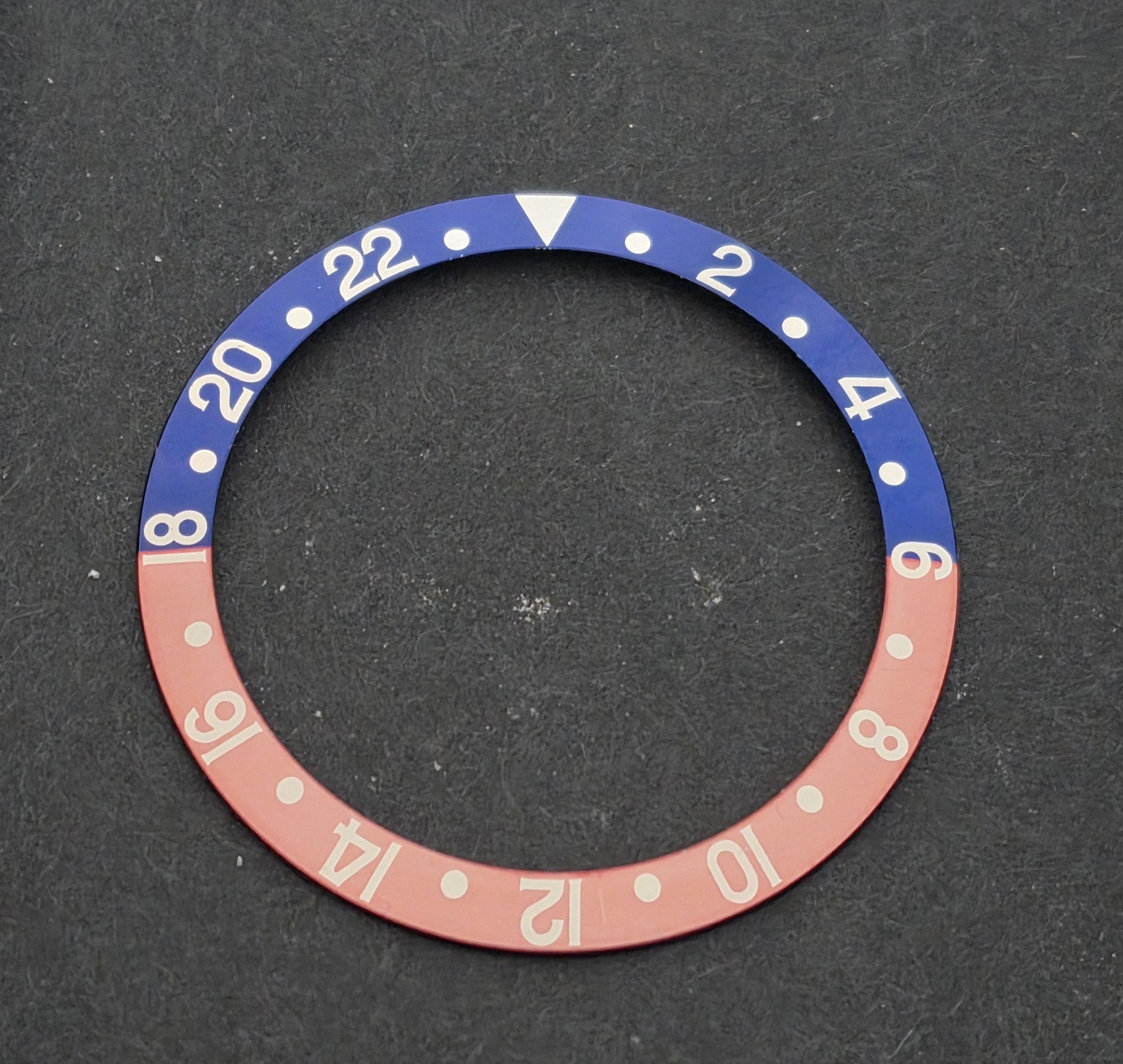 Gents Authentic Vintage Rolex 16710 16700 Pepsi Fat Font Bezel Insert. Blue Back