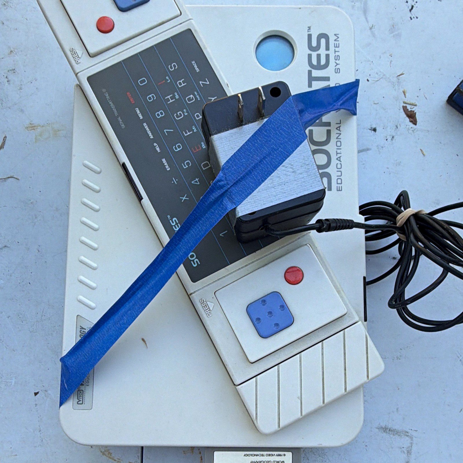 VTech Socrates Educational Video System 1989 Vintage w/ Power Adapter, MOUSE CAD
