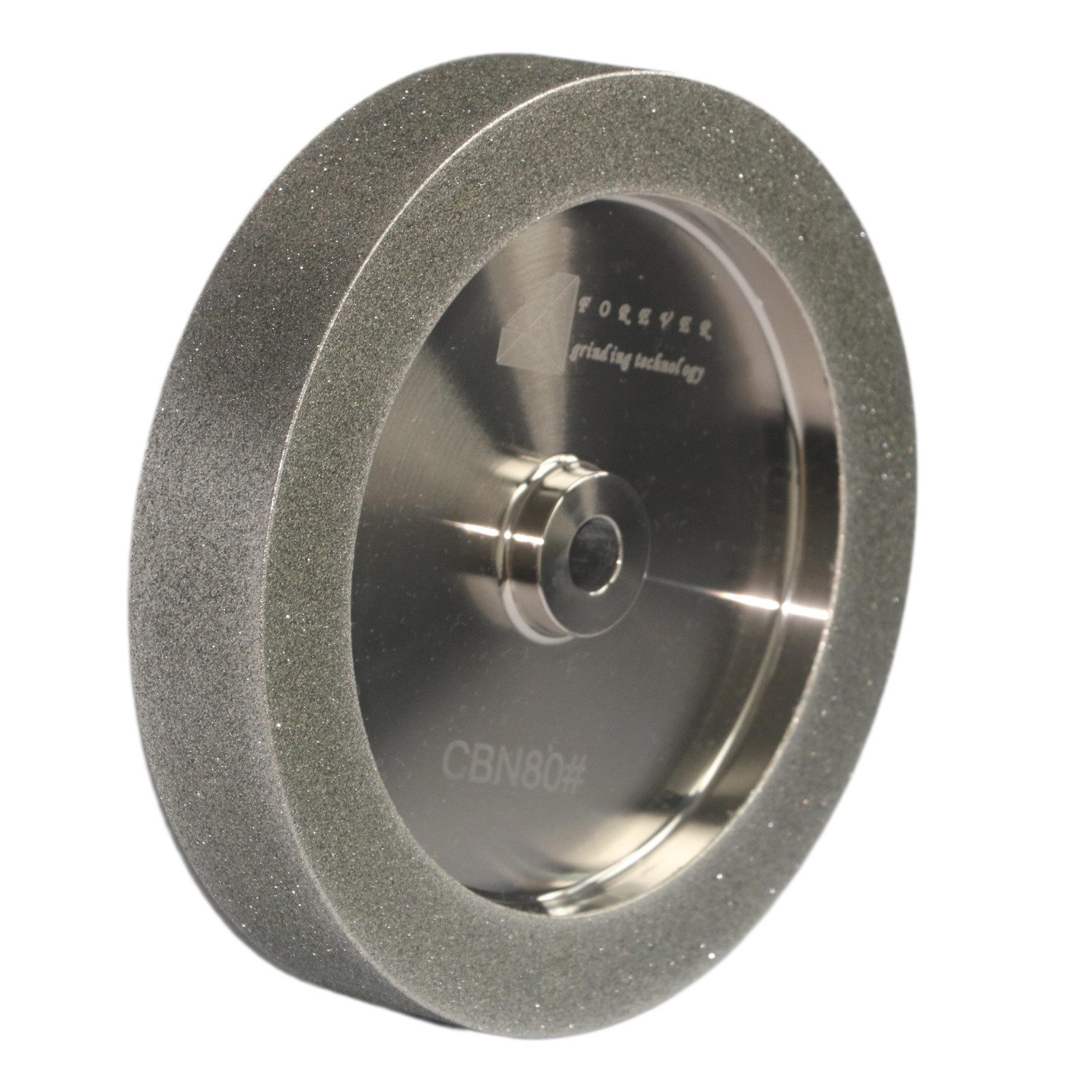 CBN Grinding Wheels 8\'\' Diameter, 5/8\'\' Arbor, 1.5\'\' Wide, 1\'\' Down The Side CBN Grinding Wheels 8\'\' Diameter, 5/8\'\' Arbor, 1.5\'\' Wide, 1\'\' Down The Side