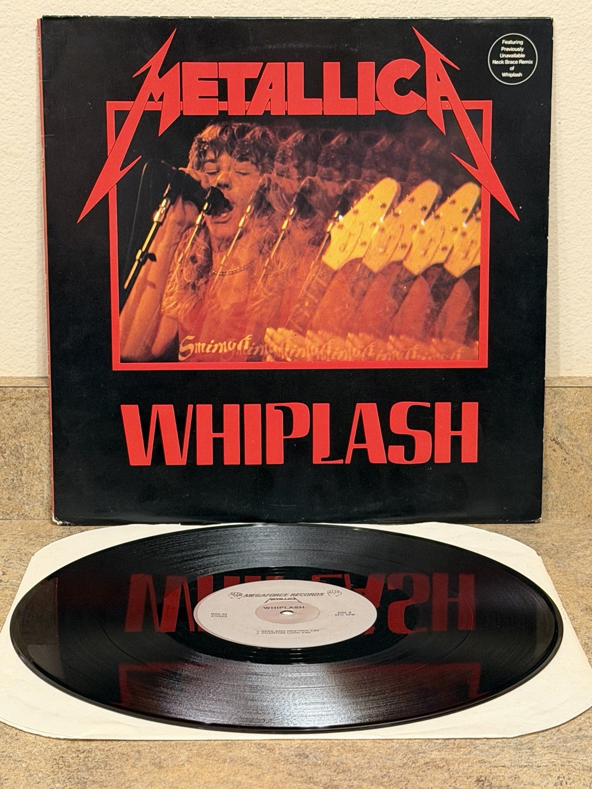 METALLICA - Whiplash - MEGAFORCE Vinyl Sterling MRS-04  Original US Pressing