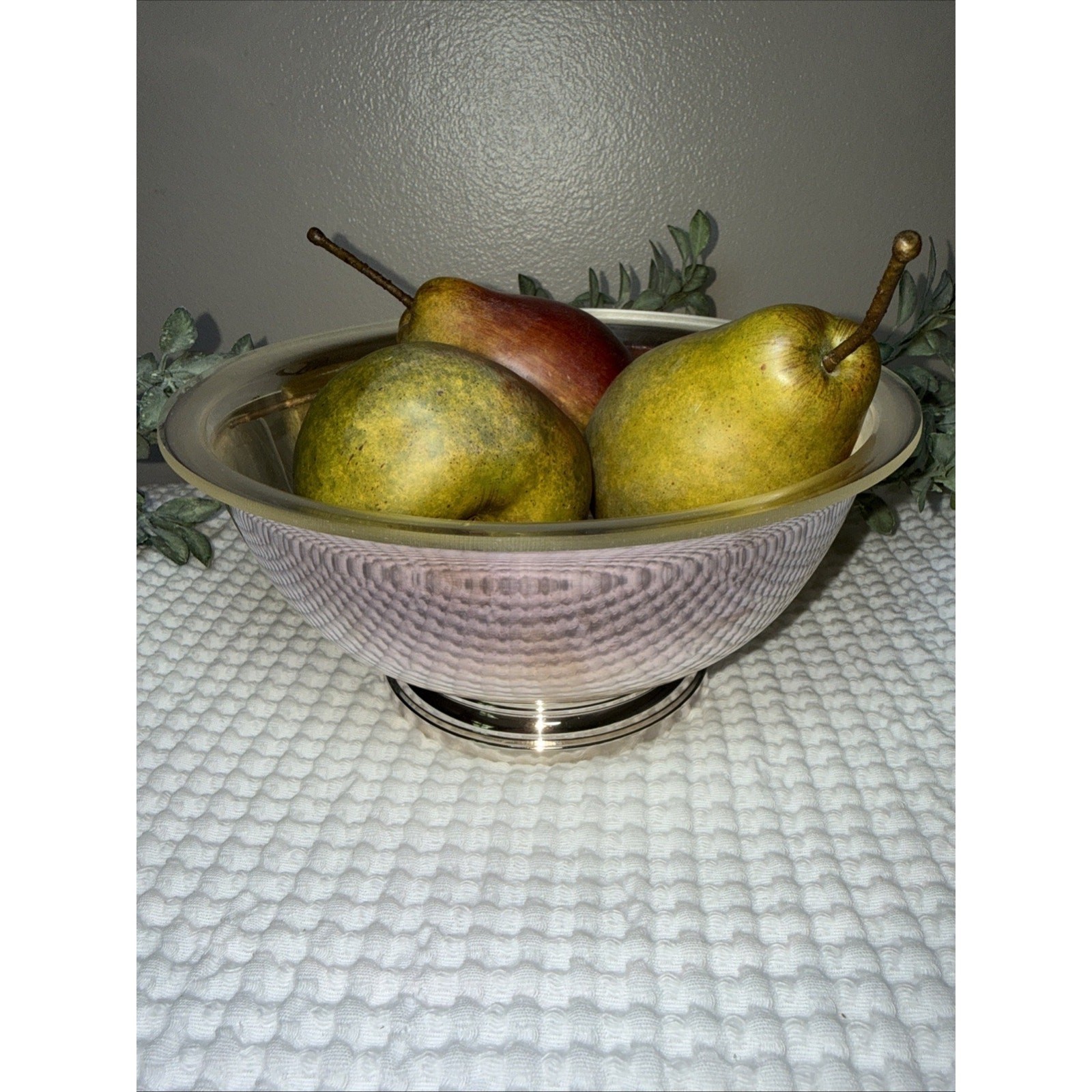 Vtg Gorham Silverplate Footed Pedestal Serving Bowl YC780 w Plastic Insert 8”