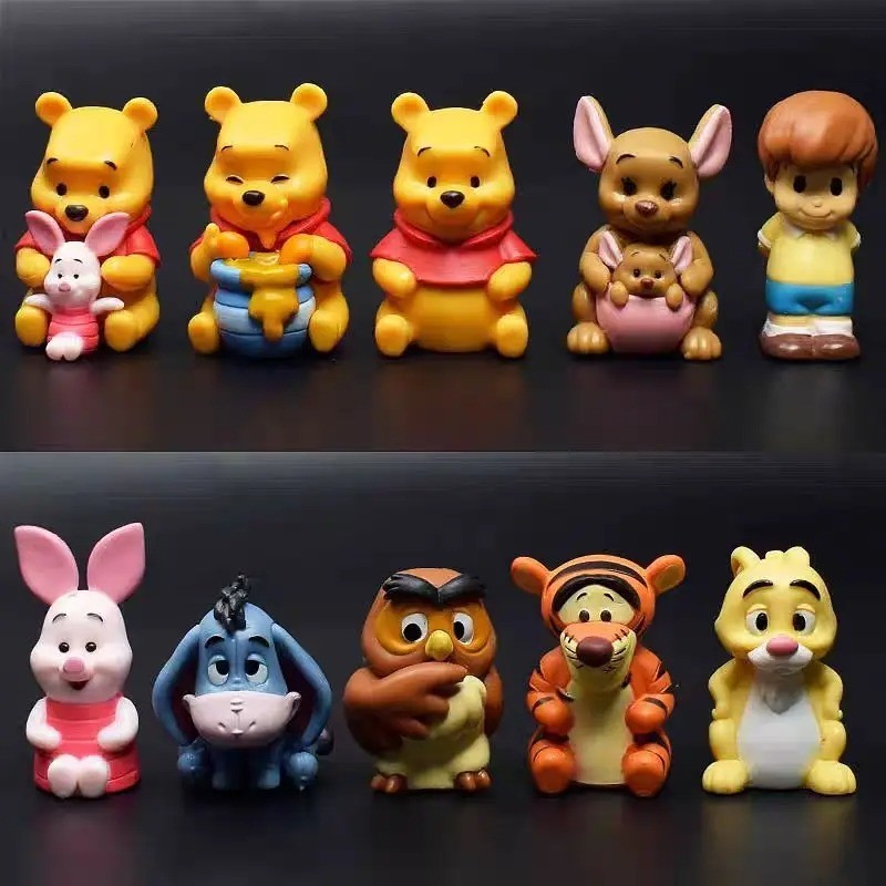 10pcs Winnie The Pooh PVC Action Figures Set Pooh Tigger Eeyore Piglet Toys USA