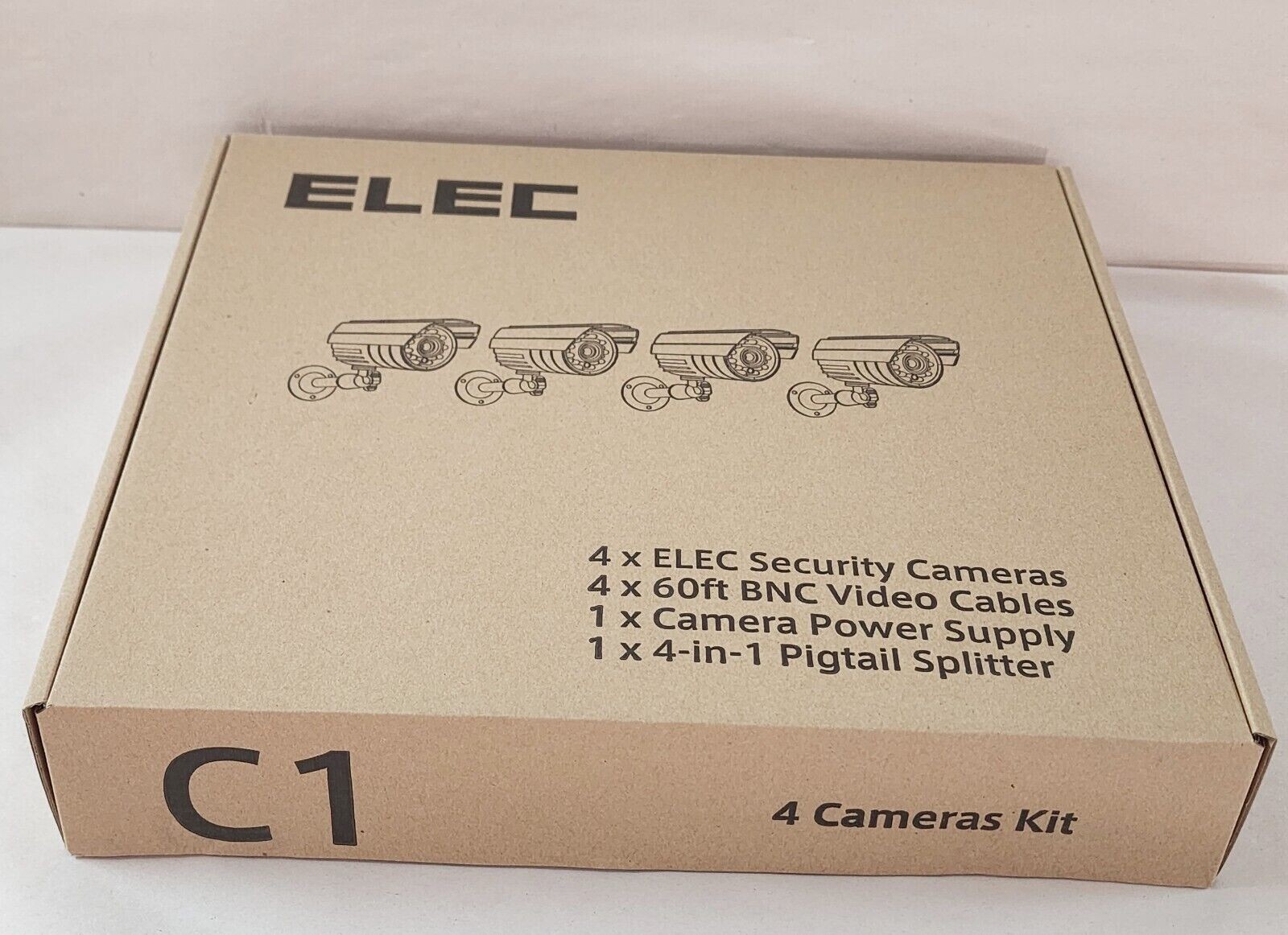 Special Listing: ELEC 4 Camera Kit ONLY No DVR