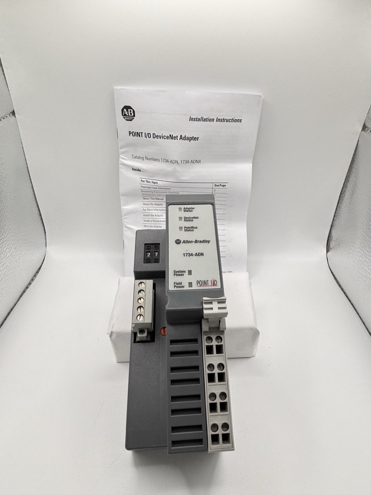 Allen Bradley 1734ADN DeviceNET Point IO Network Adaptor Module Allen Bradley 1734ADN DeviceNET Point IO Network Adaptor Module