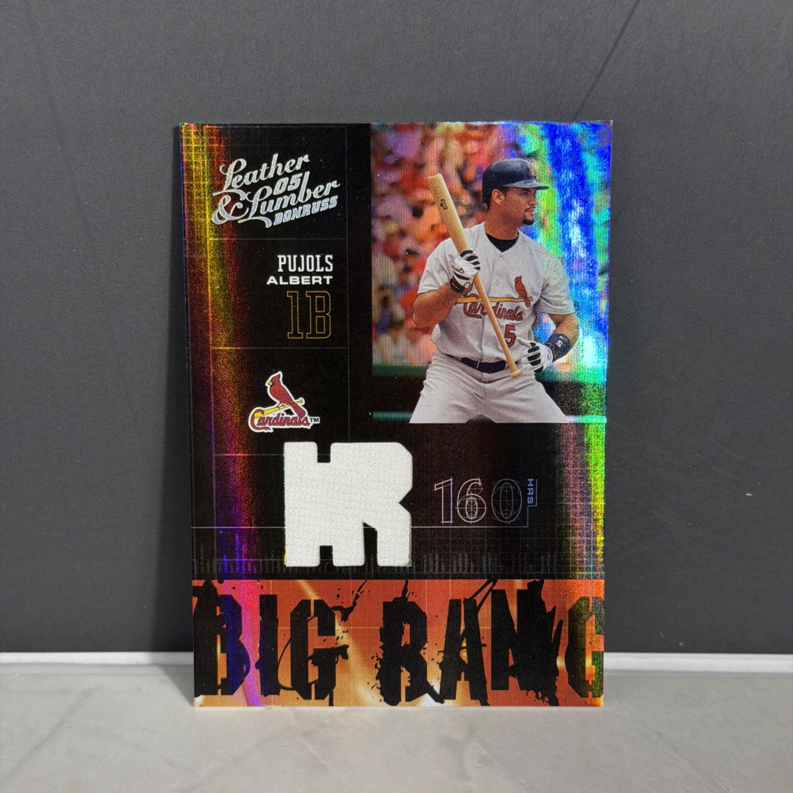 2005 Donruss Leather & Lumber Albert Pujols Big Bang Jersey #/250 Cardinals 2005 Donruss Leather & Lumber Albert Pujols Big Bang Jersey #/250 Cardinals