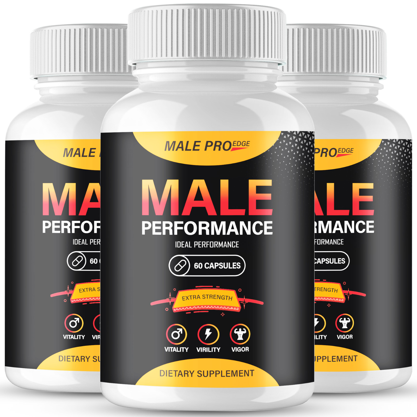 Male Pro Edge Capsules, Official MalePro Edge Supplement Pills (3 Pack)
