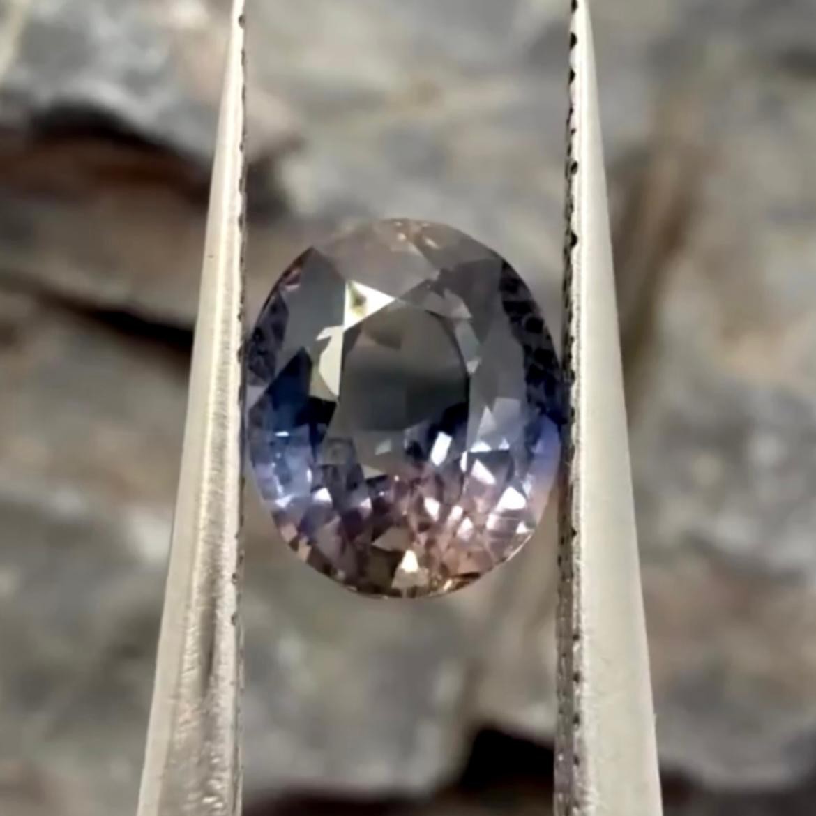 AIG Certified 1.53Ct Natural Unheated Rare Color Changing Sapphire