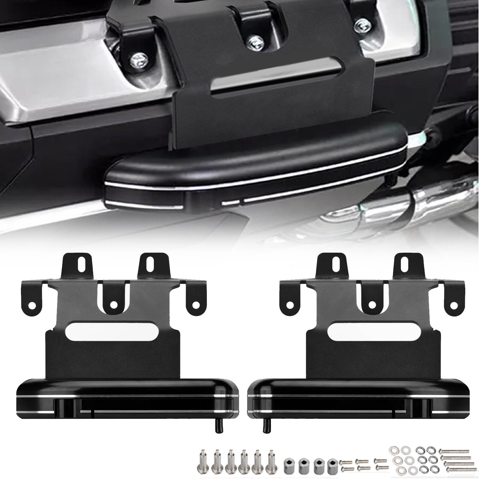 Flip-out Adjustable Highway Footpegs Fit for Honda GoldWing GL1800 F6B 2018-2025