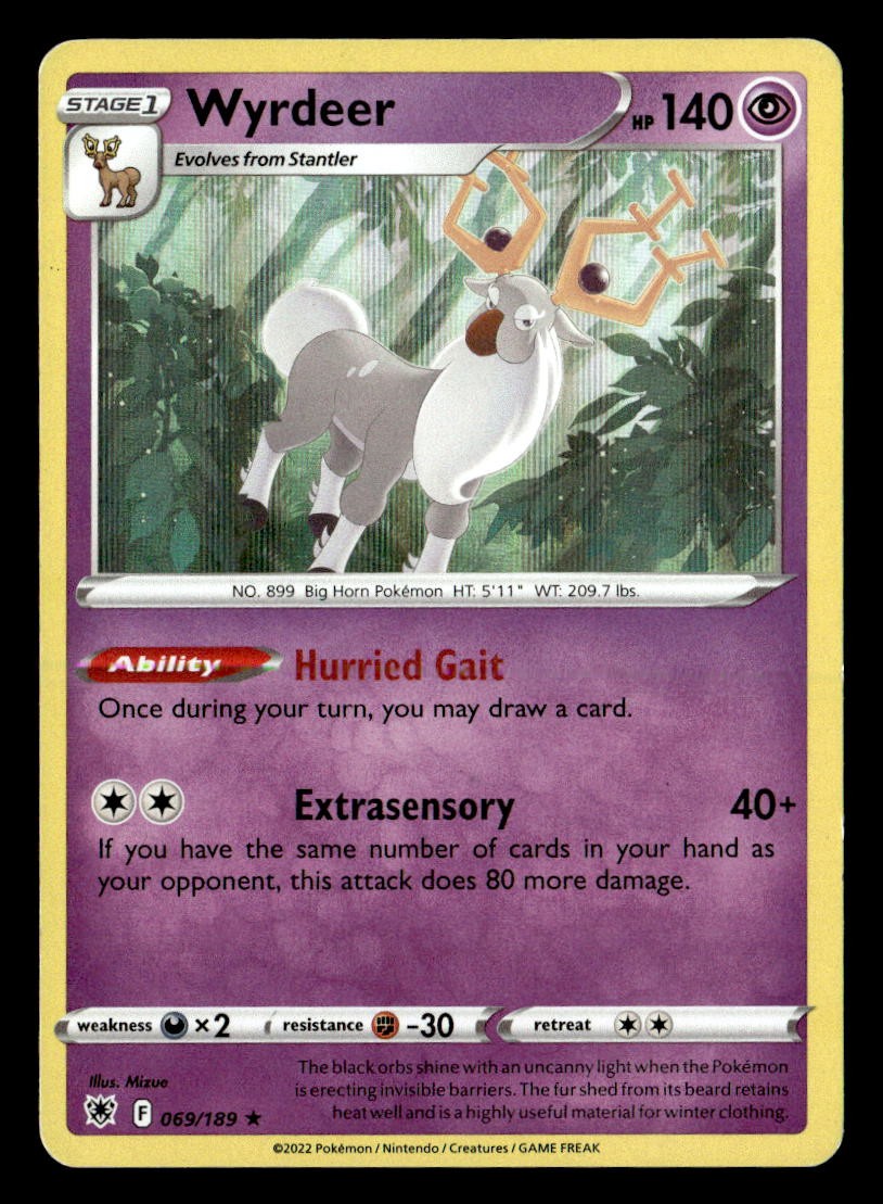 Pokemon Wyrdeer #069/189 tcg Near Mint or Better