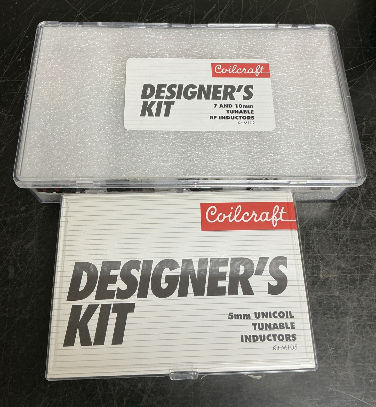2 Coilcraft Designer’s Kits Tunable Inductors | 5mm Unicoil M105 | 7 & 10mm M102