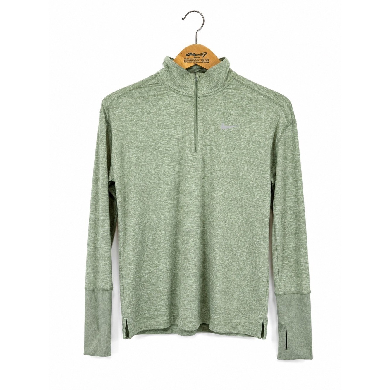 Nike Running Dri-FIT Track Top 1/4 Zip Size M Sage Green Athletic Sportswear