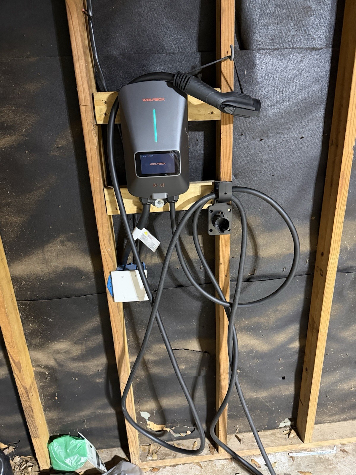 Wolfbox 48 Amp Level 2 EV Charger, 25 Ft Cable,  WiFi Enabled Shipping USA