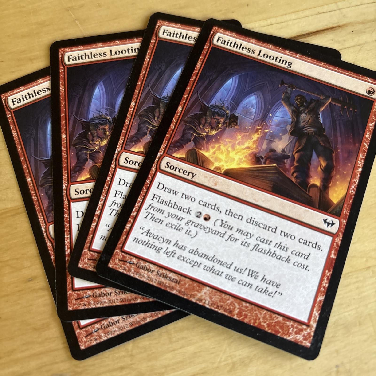 FAITHLESS LOOTING x4 mtg LP Dark Ascension FAITHLESS LOOTING x4 mtg LP Dark Ascension