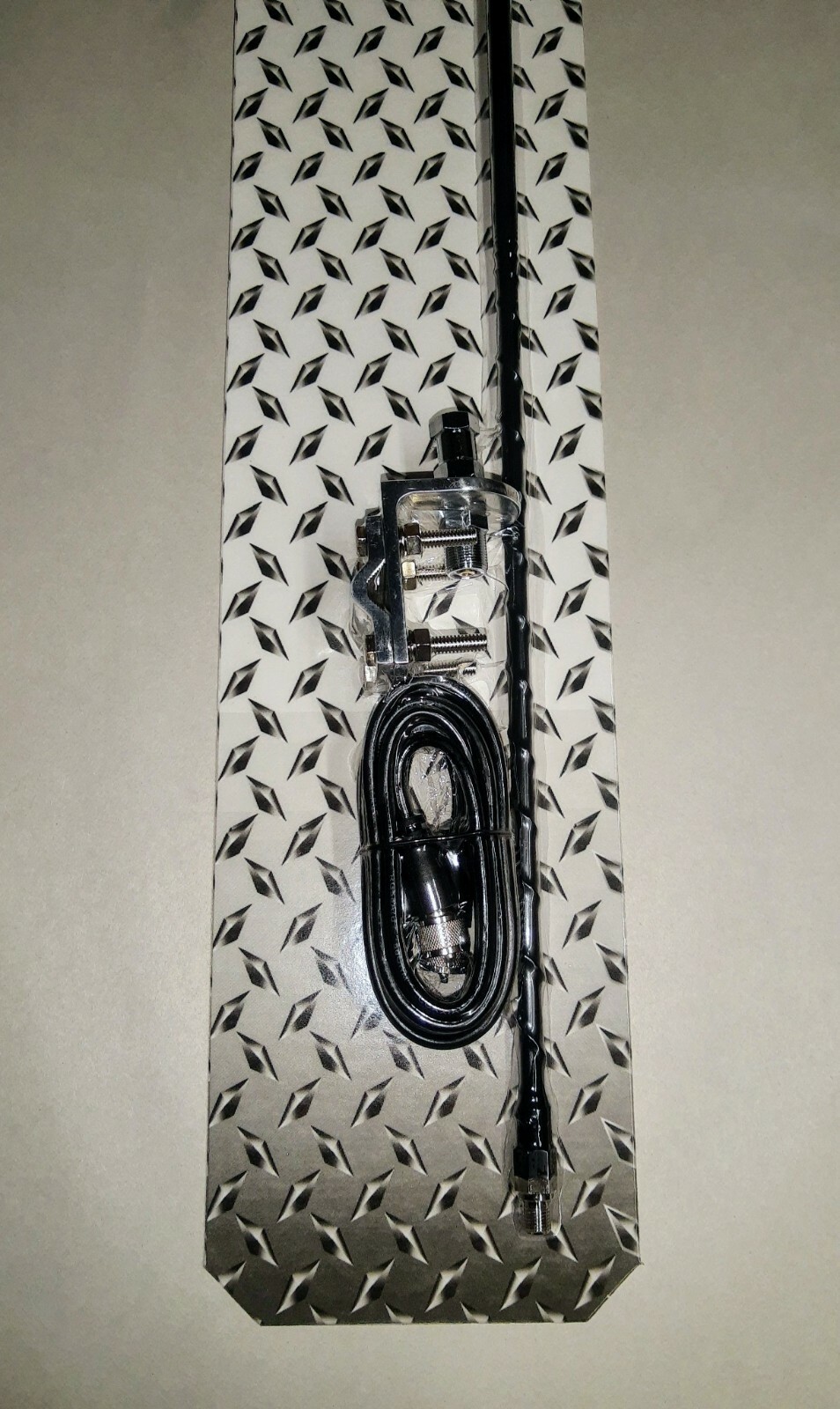 Shark Antenna SINGLE 4 ft Black CB Radio Antenna kit w mount + coax 1000w