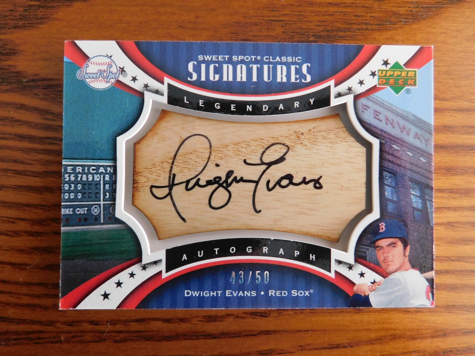 2007 UD Sweet Spot Classic Signatures DWIGHT EVANS Auto BAT BARREL  /50 Red Sox