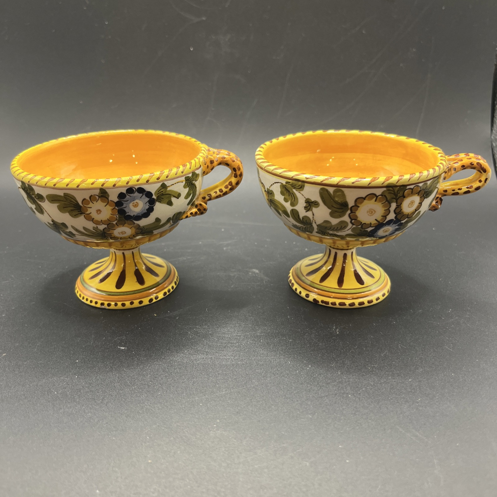 Vintage SACA Italy Footed Cups