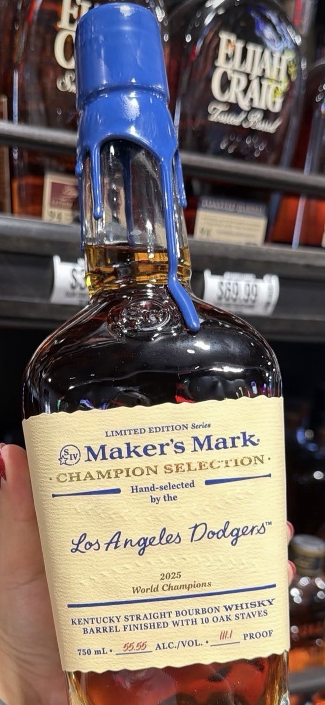 Maker's Mark Champion Selection LA Dodgers 2025 World Champions 750 mL Empty Btl