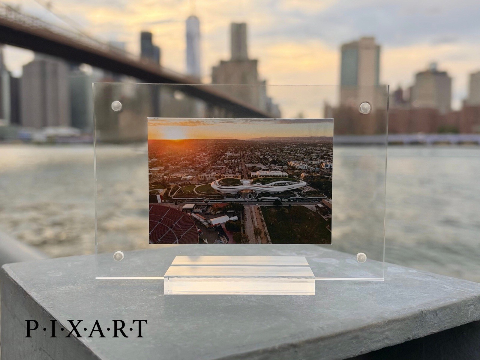 Lucas Museum of Narrative Art | Framed Aerial Exposition Park Sunset Print