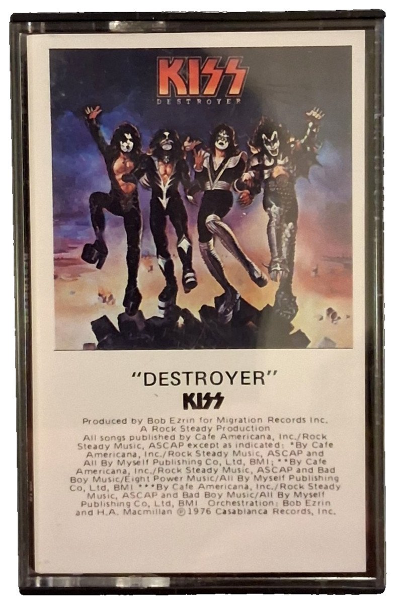 KISS DESTROYER 824 149-4 M-1 CLASSIC ROCK N ROLL CASSETTE TAPE 1976 VINTAGE