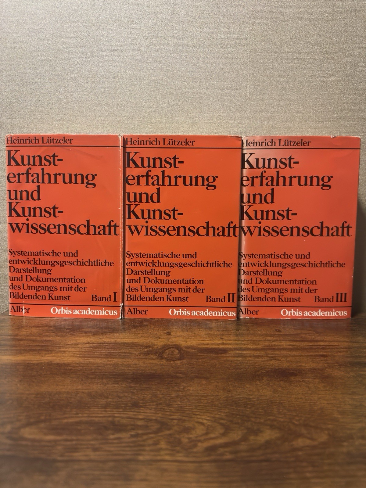 Heinrich Lützeler Kunsterfahrung Kunstwissenschaft 3 Vol Set 1975 + Ephemera